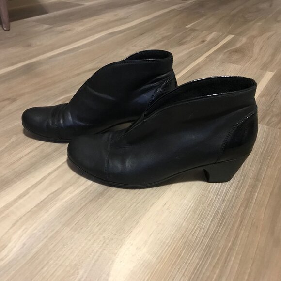 Rieker Ladies Black Leather Ankle Boots Size 38 - Picture 3 of 6